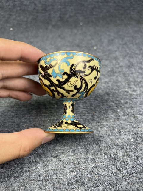 古玩雜項(xiàng)景泰藍(lán)杯子真品鑒賞圖