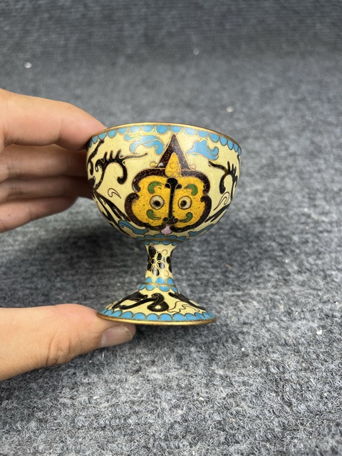 古玩雜項(xiàng)景泰藍(lán)杯子真品鑒賞圖