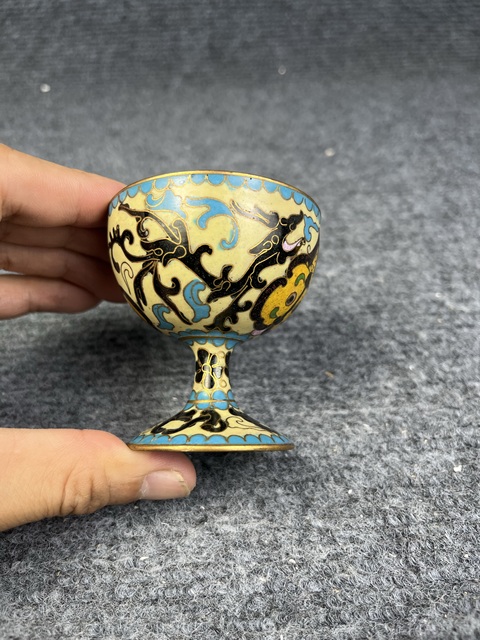 古玩雜項(xiàng)景泰藍(lán)杯子真品鑒賞圖