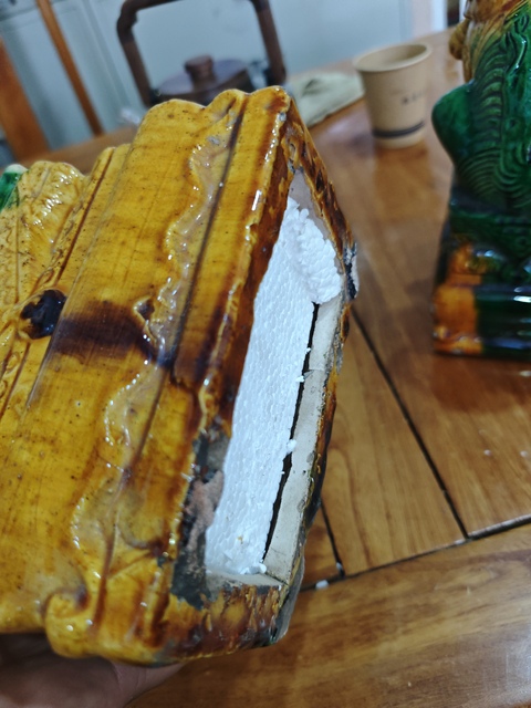 古玩陶瓷三彩獅子塑像拍賣,當前價格888元