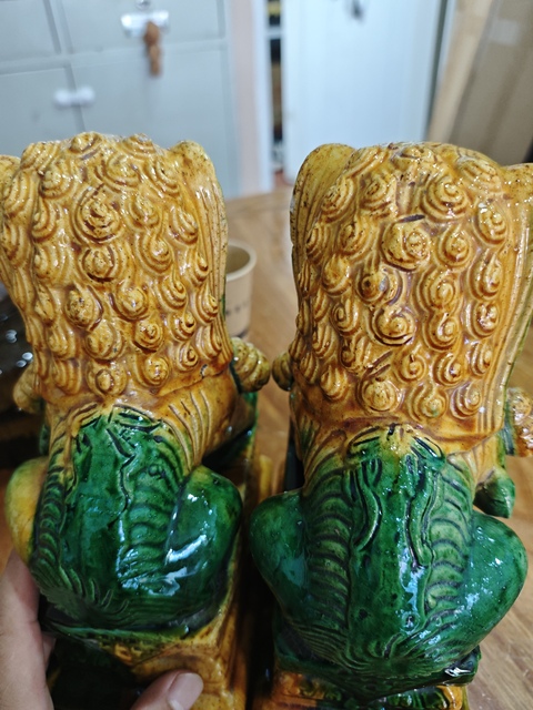 古玩陶瓷三彩獅子塑像拍賣,當前價格888元
