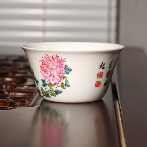 古玩陶瓷粉彩杯真品鑒賞圖