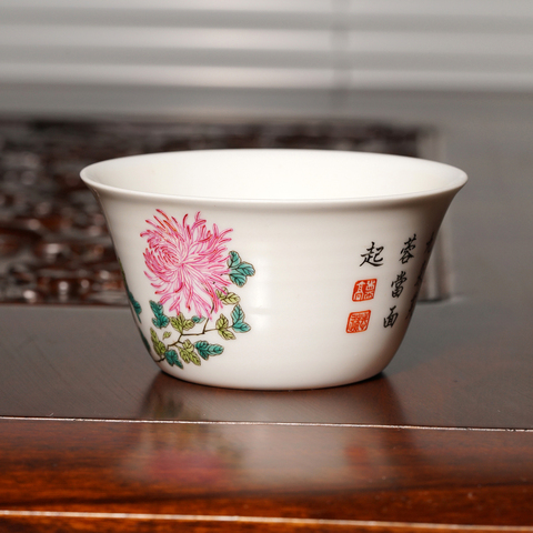 古玩陶瓷粉彩杯真品鑒賞圖