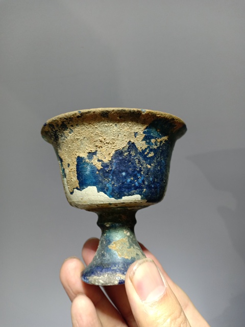 古玩陶瓷琺華彩高足杯真品鑒賞圖