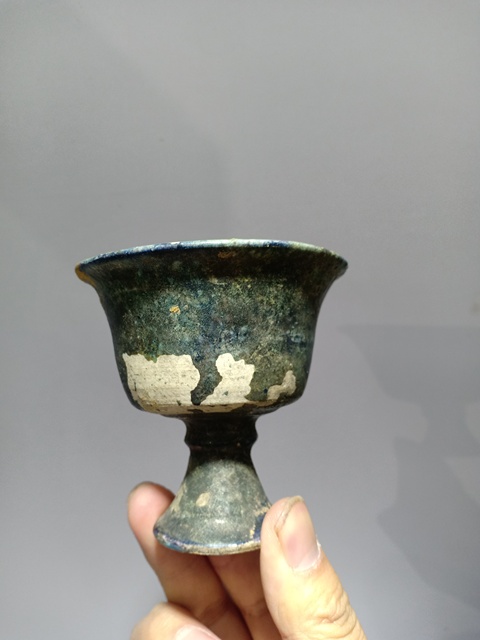 古玩陶瓷琺華彩高足杯真品鑒賞圖
