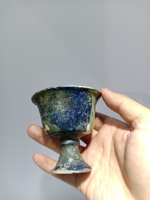 古玩陶瓷琺華彩高足杯真品鑒賞圖