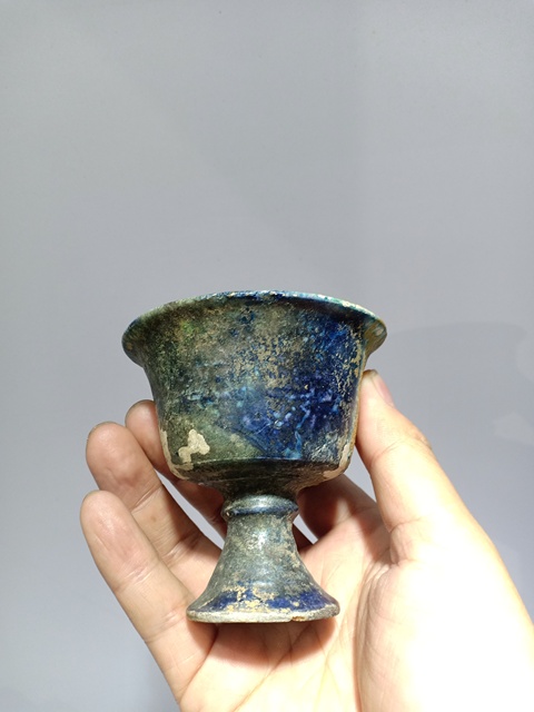 古玩陶瓷琺華彩高足杯真品鑒賞圖