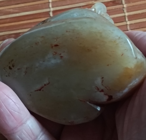 古玩玉器天然岫玉雕件真品鑒賞圖