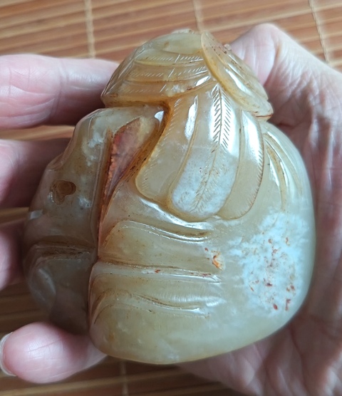 古玩玉器天然岫玉雕件真品鑒賞圖