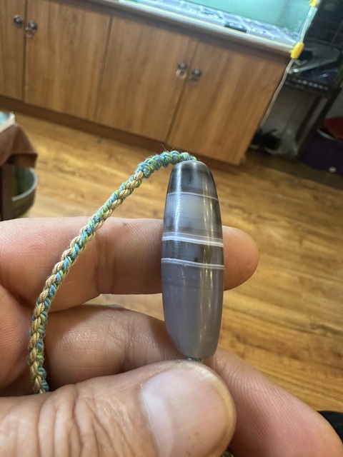 古玩玉器纏絲瑪瑙管珠真品鑒賞圖