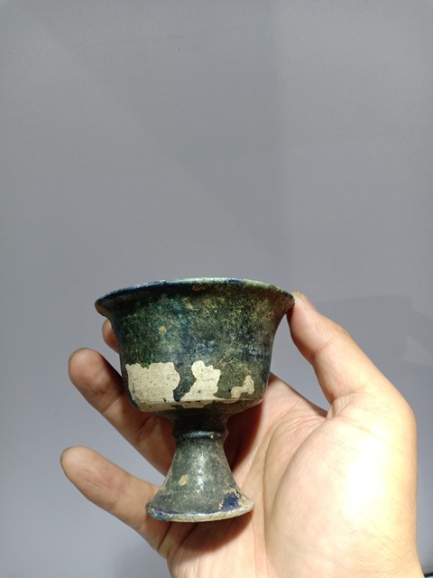古玩陶瓷琺華彩高足杯真品鑒賞圖
