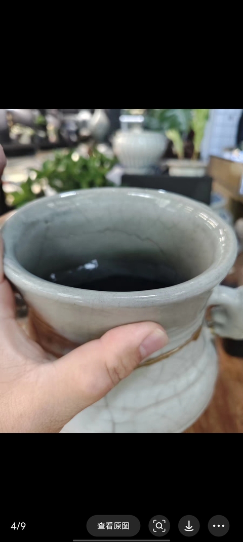 古玩陶瓷清中雙耳瓶真品鑒賞圖
