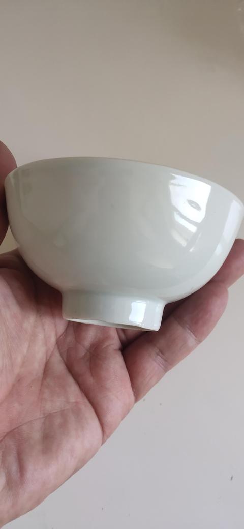 古玩陶瓷白釉茶圓真品鑒賞圖