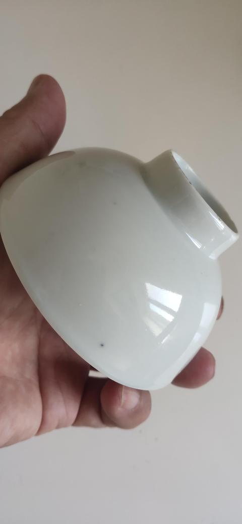 古玩陶瓷白釉茶圓真品鑒賞圖