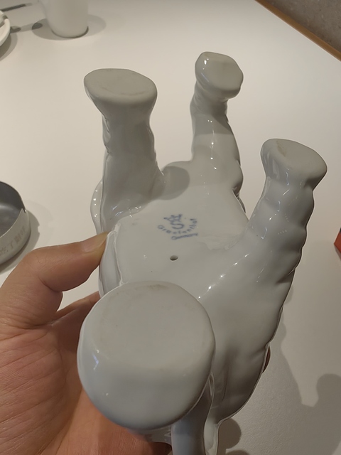 古玩陶瓷白釉瓷雕象真品鑒賞圖