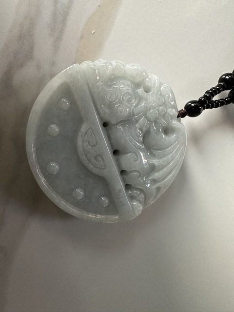 古玩玉器翡翠雕“府上有壽”牌真品鑒賞圖