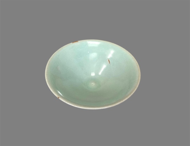 古玩陶瓷龍泉窯斗笠盞真品鑒賞圖