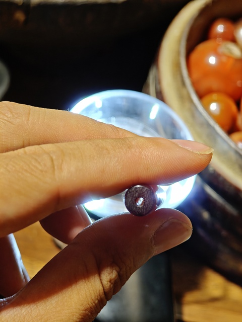 古玩玉器瑪瑙管珠真品鑒賞圖