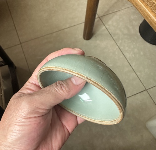 古玩陶瓷龍泉窯直口盞真品鑒賞圖