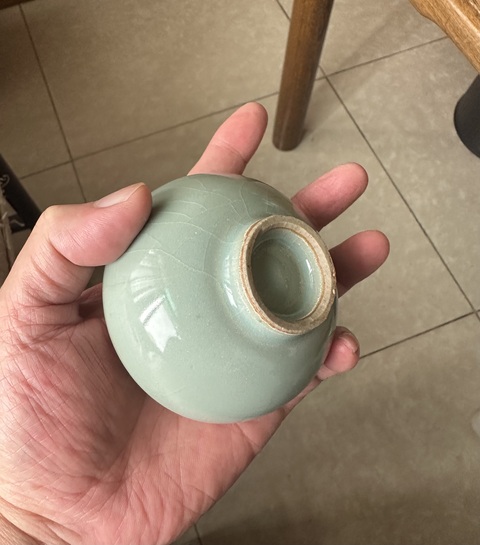 古玩陶瓷龍泉窯直口盞真品鑒賞圖