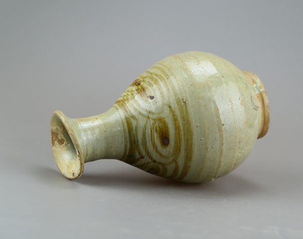 古玩陶瓷元末明初·青花螺旋紋玉壺春瓶真品鑒賞圖