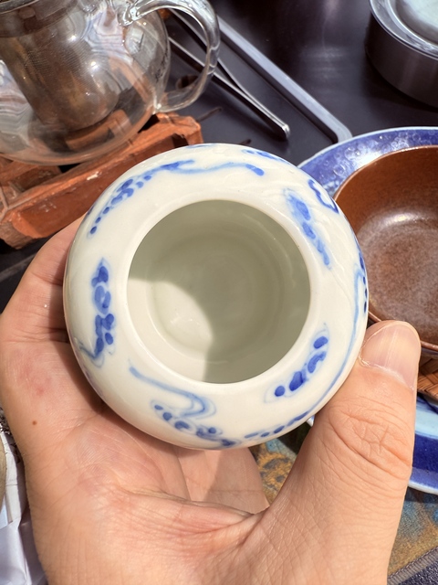 古玩陶瓷青花獅紋水洗真品鑒賞圖