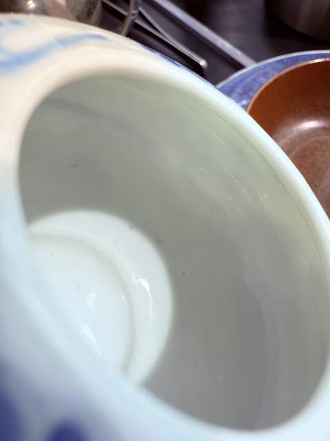 古玩陶瓷青花獅紋水洗真品鑒賞圖