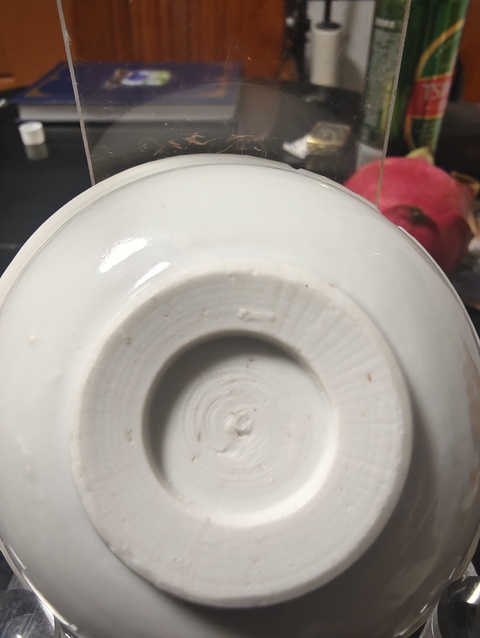 古玩陶瓷晚明青花玉璧底盤真品鑒賞圖