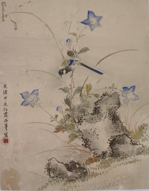 古玩字畫任霞款小寫意花鳥真品鑒賞圖