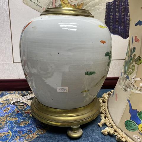 古玩陶瓷粉彩人物故事紋罐真品鑒賞圖