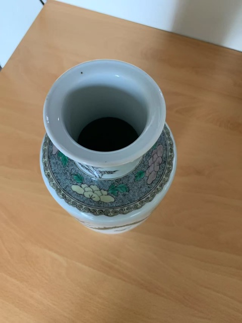 古玩陶瓷五彩龍紋棒槌瓶真品鑒賞圖