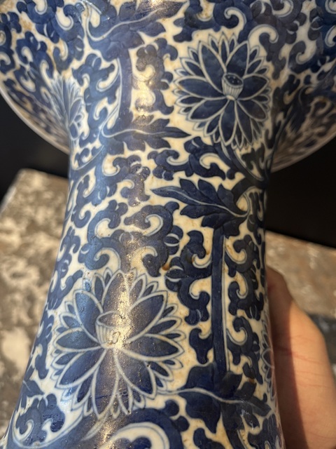 古玩陶瓷青花鳳尾尊真品鑒賞圖