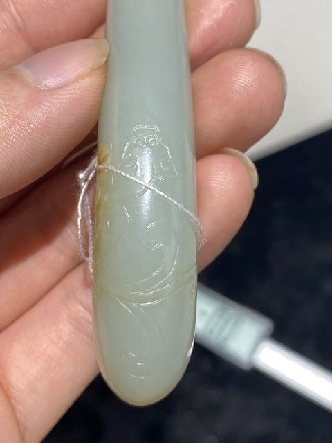 古玩玉器和田玉雕“蒼龍教子”帶鉤真品鑒賞圖