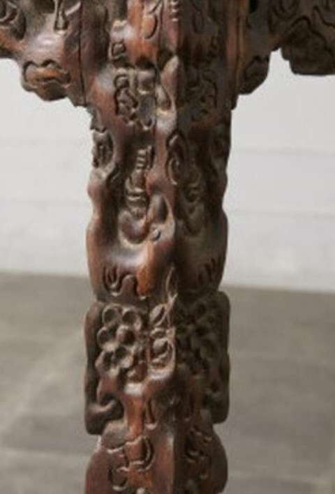 古玩雜項(xiàng)花梨木雕刻制作畫案真品鑒賞圖