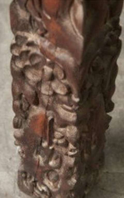 古玩雜項(xiàng)花梨木雕刻制作畫案真品鑒賞圖