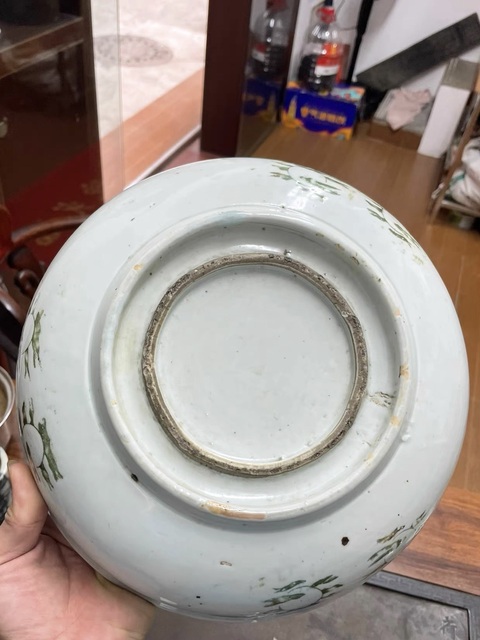 古玩陶瓷松鷹圖青花盤真品鑒賞圖