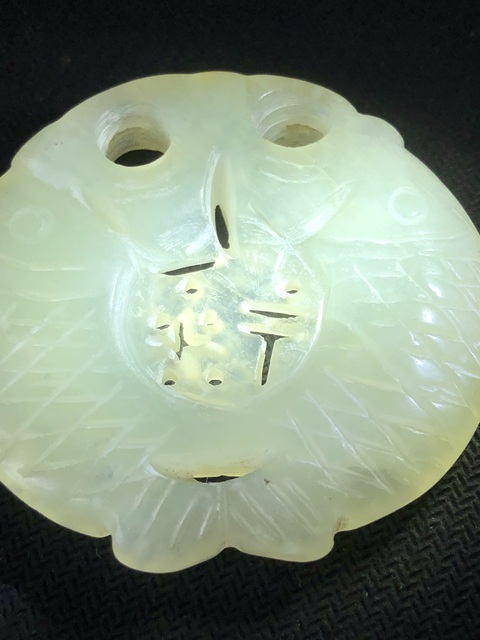 古玩玉器岫玉雕“雙魚佩”拍賣,當前價格150元