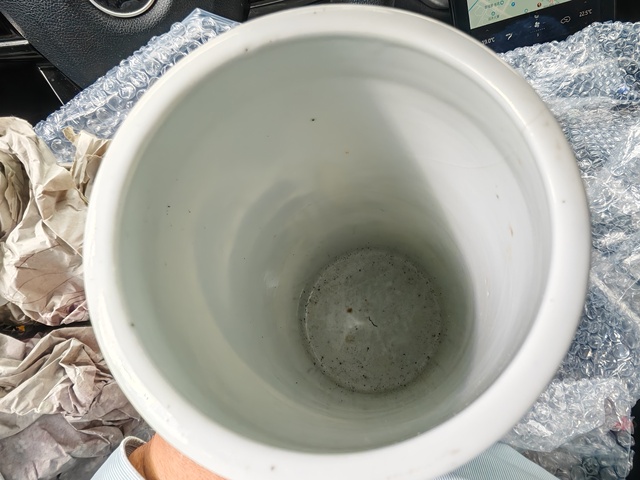 古玩陶瓷粉彩人物故事帽筒真品鑒賞圖