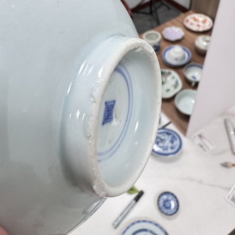 古玩陶瓷康熙青花小碟真品鑒賞圖
