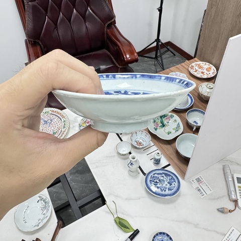 古玩陶瓷康熙青花小碟真品鑒賞圖