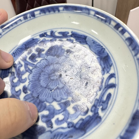 古玩陶瓷康熙青花小碟真品鑒賞圖