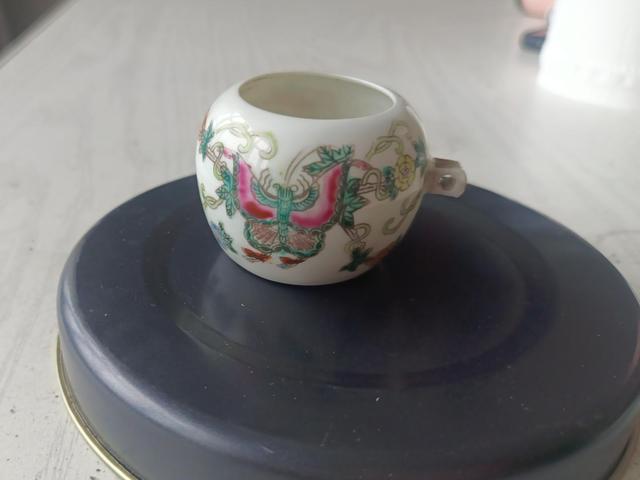 古玩陶瓷粉彩瓜瓞綿綿圖鳥食罐真品鑒賞圖