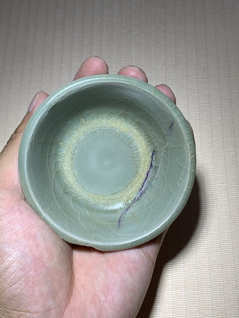 古玩陶瓷龍泉茶碗真品鑒賞圖