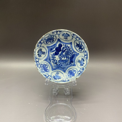 古玩陶瓷明萬歷·蘆雁紋青花盤拍賣,當前價格2260元