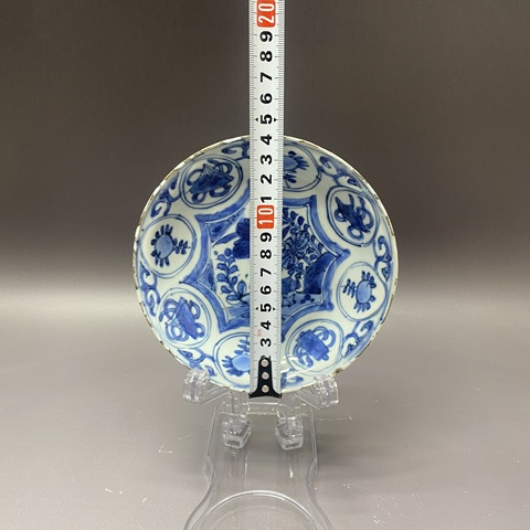 古玩陶瓷明萬歷·蘆雁紋青花盤拍賣,當前價格2260元