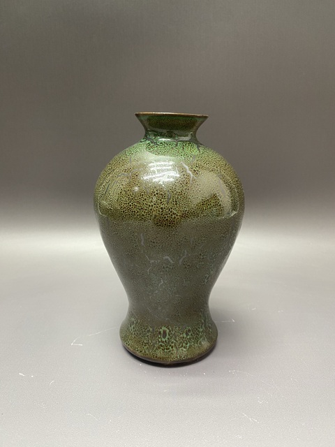 古玩陶瓷創匯·窯變綠釉貴妃笑·梅瓶拍賣，當前價格139元