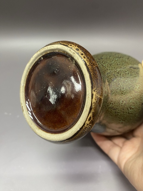 古玩陶瓷創匯·窯變綠釉貴妃笑·梅瓶拍賣，當前價格139元