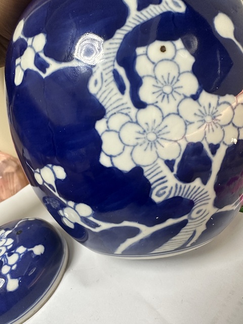 古玩陶瓷青花冰梅紋蓋罐真品鑒賞圖