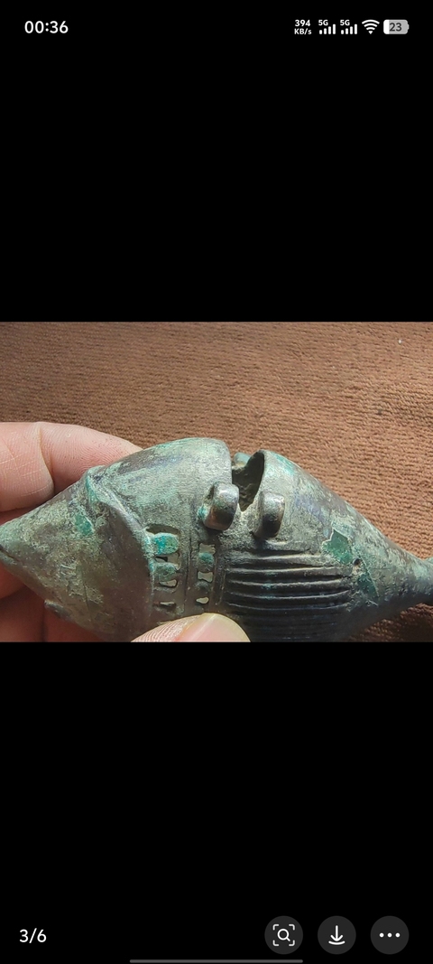 古玩銅器銅魚真品鑒賞圖