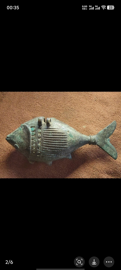 古玩銅器銅魚真品鑒賞圖